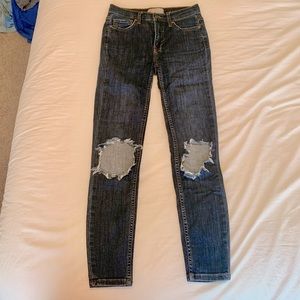 Free People Busted Knee Skinny Jeans